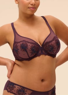 Soutien-gorge avec armature dcollet plongeant Simone Prle