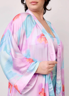 Kimono en viscose imprim�e Maison Lejaby