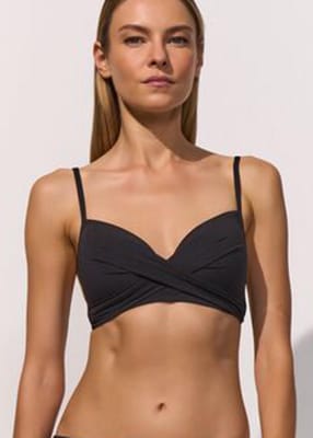 Haut de bikini crois� Bonnets mousse 