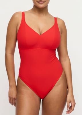 Maillot 1 pi�ce sans armatures plongeant 