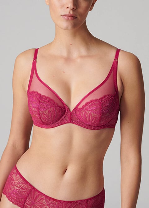 Soutien-gorge  Armatures Dcollet Plongeant Simone Prle Framboise