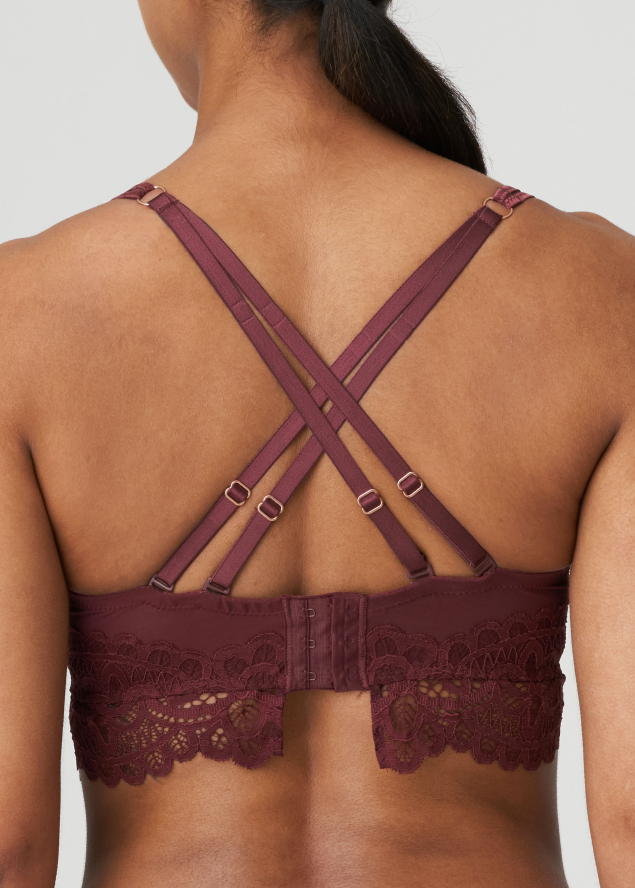 Soutien-gorge Balconnet Triangle  Armatures Twist de Prima Donna Merlot