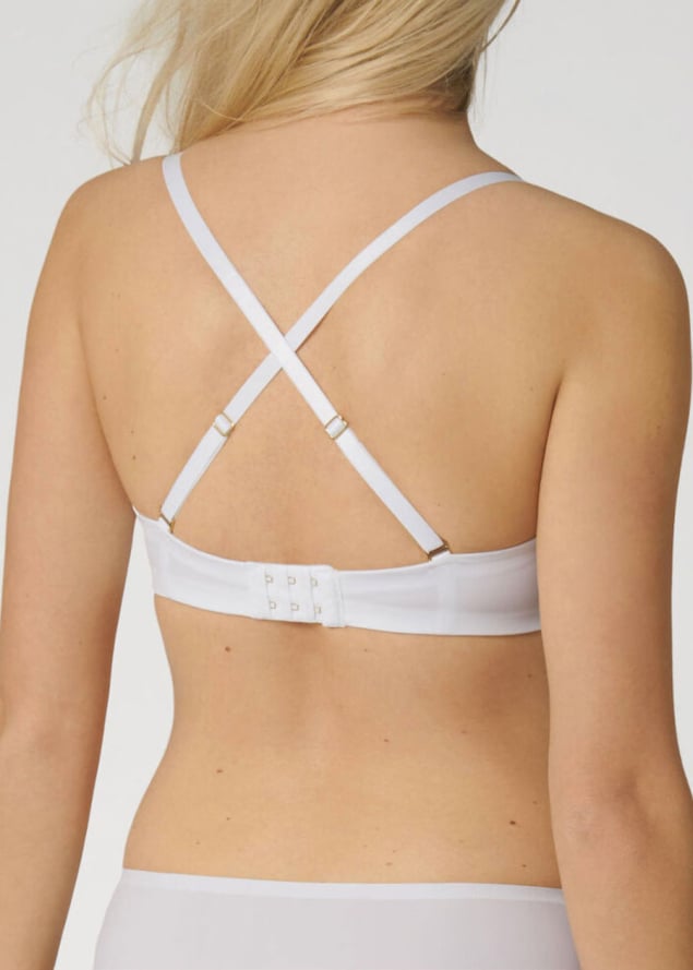 Soutien-gorge Bandeau  Armatures Bretelles Amovibles Triumph Blanc