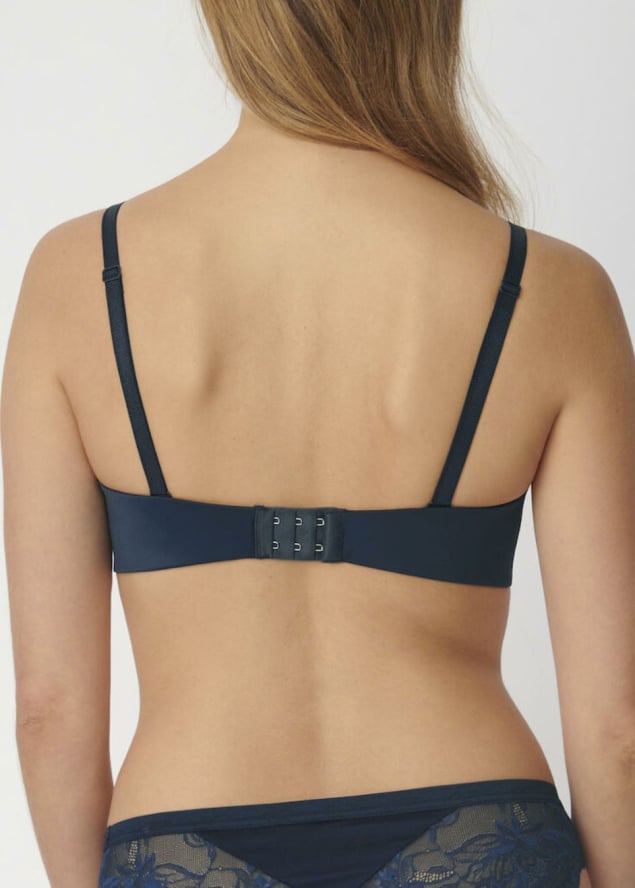 Soutien-gorge Bandeau  Armatures Bretelles Amovibles Triumph Bleu Nuit