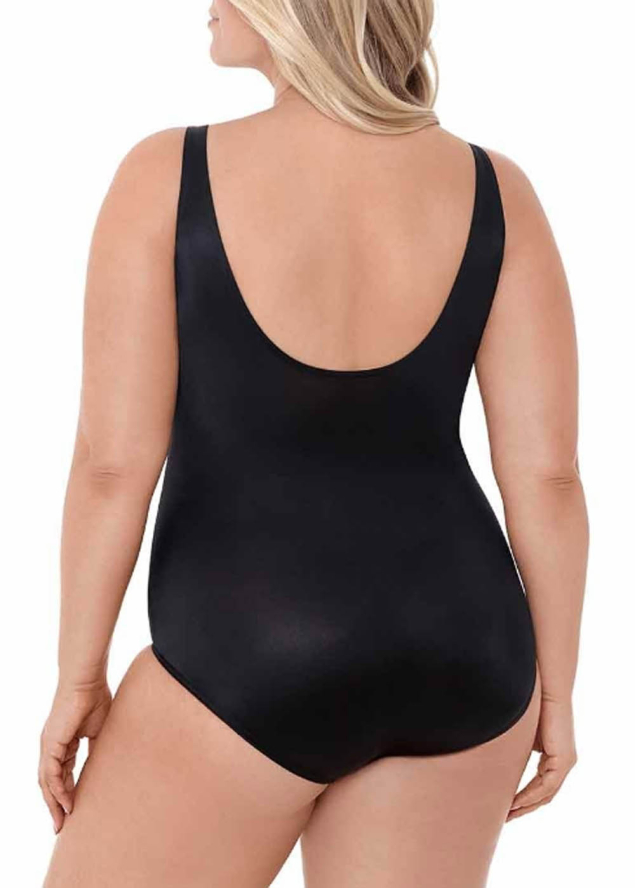 Maillot de Bain 1 Pice Grandes Tailles Maillots de Bain Miraclesuit Noir