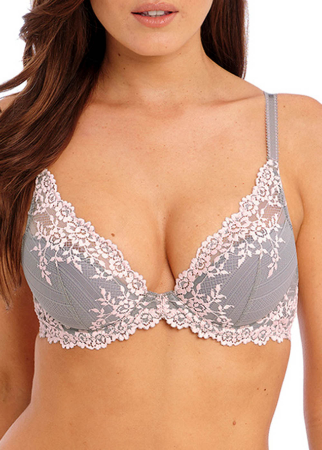 Soutien-gorge Plunge  Armatures Wacoal Smoke / Crystal Pink