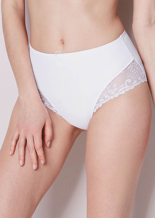 Culotte Taille Haute Simone Prle Blanc