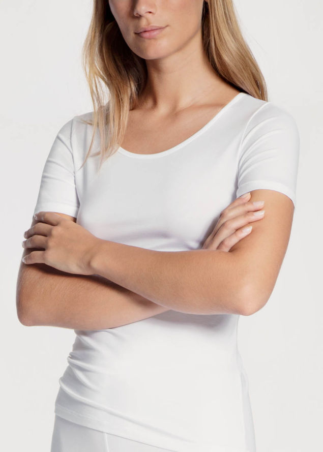 Tee-shirt Manches Courtes Calida White