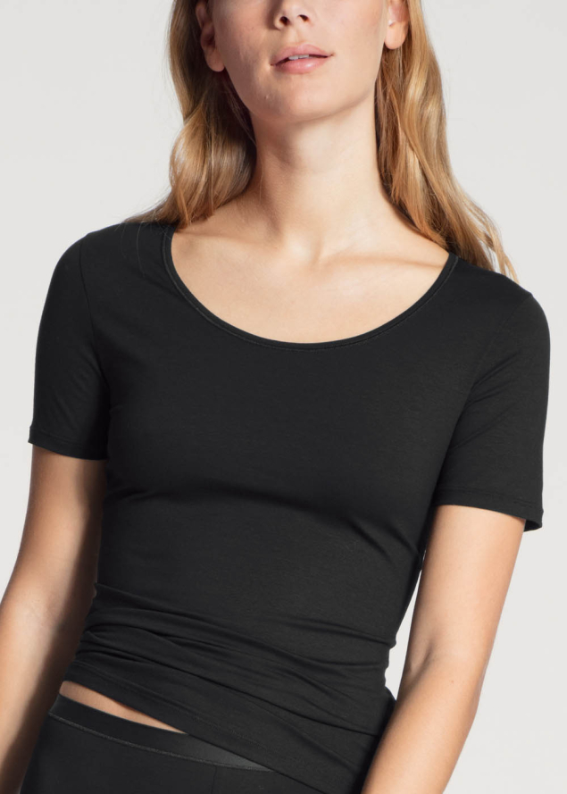 Tee-shirt Manches Courtes Calida Black