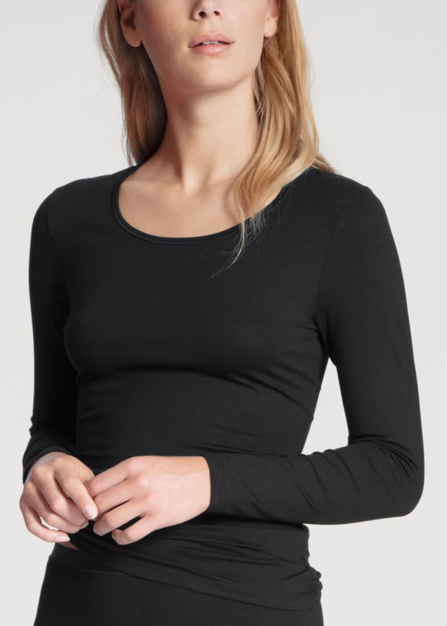 Tee-shirt Manches Longues Calida Black