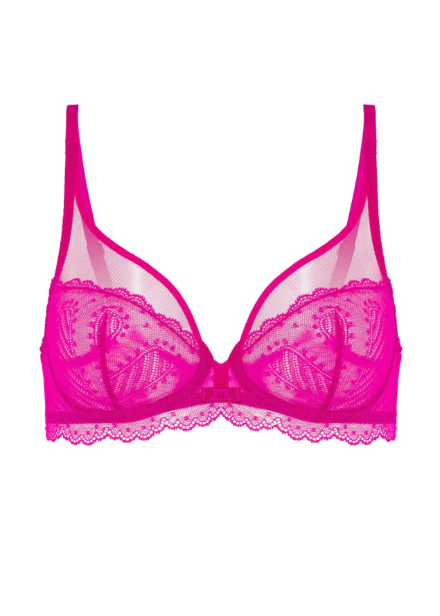 Soutien-gorge  Armatures Dcollet Plongeant Simone Prle Rose Hibiscus