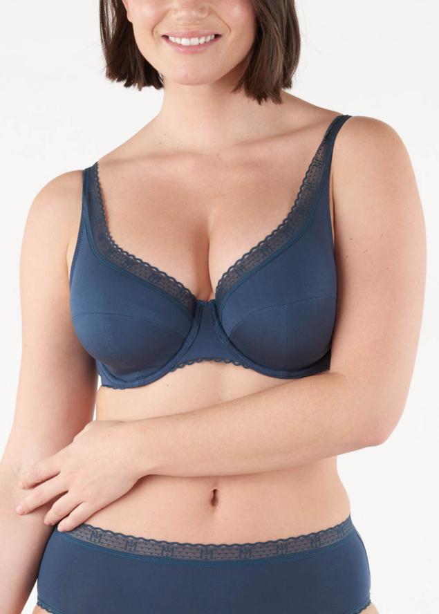 Soutien-gorge Emboitant avec Armatures Maison Lejaby Nuit Bleue