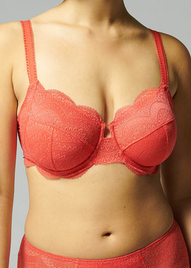 Soutien-gorge Bonnets Profonds avec Armatures Simone Prle Rouge Folie