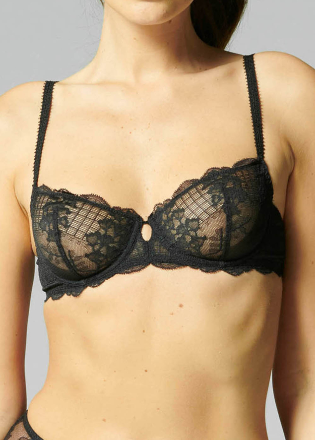 Soutien-gorge Corbeille avec Armatures Simone Prle Noir