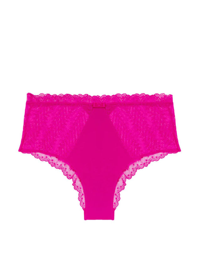 Culotte Haute Simone Prle Rose Hibiscus