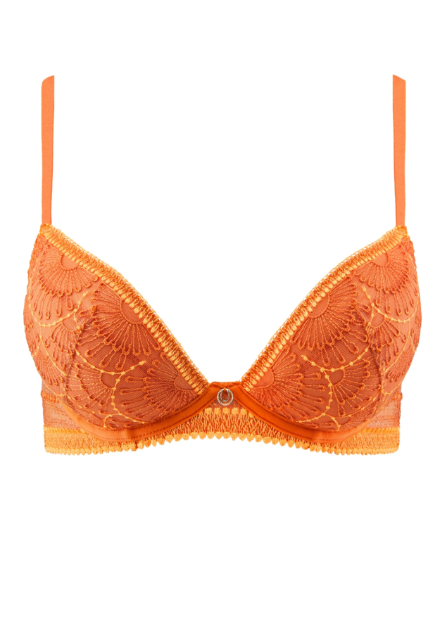 Soutien-gorge Push Up  Armatures Aubade Orange Pulp