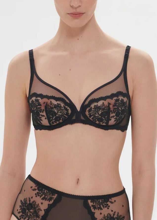 Soutien-gorge avec armature dcollet plongeant Simone Prle