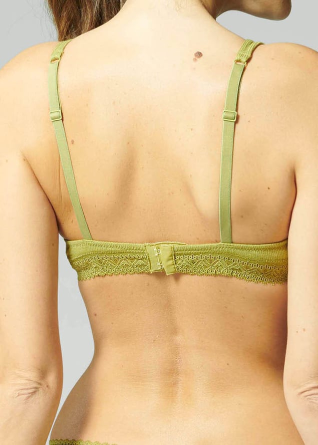 Soutien-gorge Dcollet Plongeant avec Armatures Simone Prle Vert Mangrove