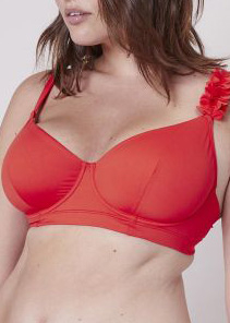 Soutien-gorge Bonnets Profonds Maillots de Bain Simone Prle Rouge Tangerine