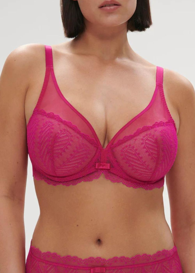 Soutien-gorge  Armatures Dcollet Plongeant Simone Prle Rose Hibiscus