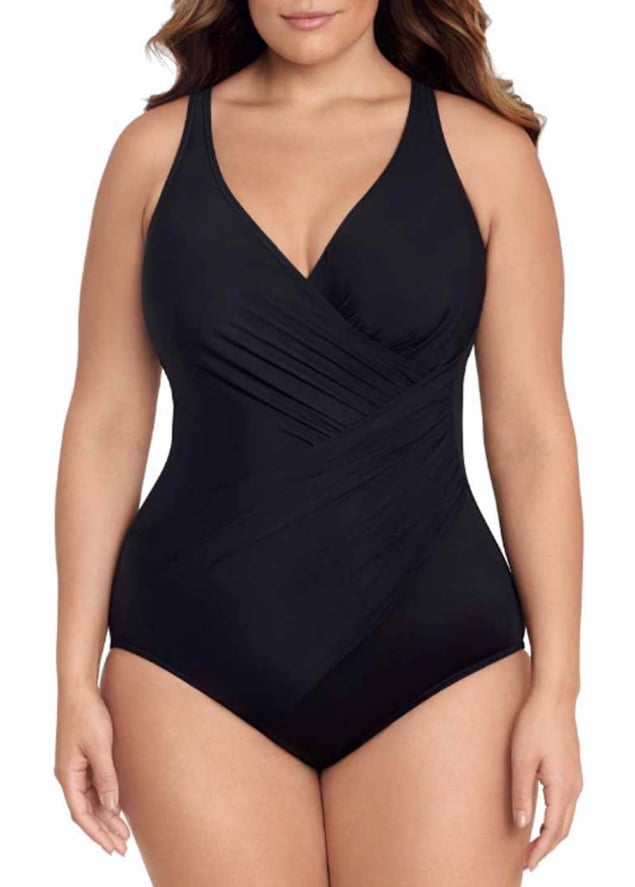 Maillot de Bain 1 Pice Bonnets Profonds Maillots de Bain Miraclesuit Noir