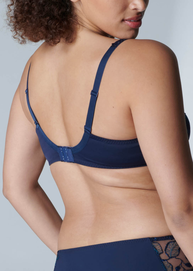 Soutien-gorge Emboitant Bonnets Profonds avec Armatures Simone Prle Bleu Infini