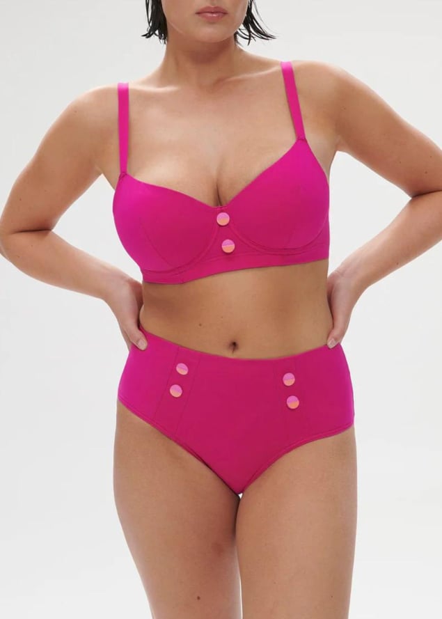 Bas de maillot de bain taille haute Maillots de Bain Simone Prle Rose Hibiscus