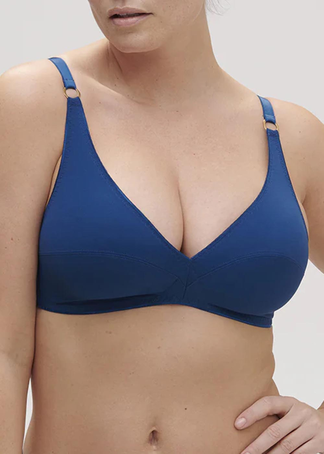 Soutien-gorge triangle sans armatures Simone Prle Bleu Posidon