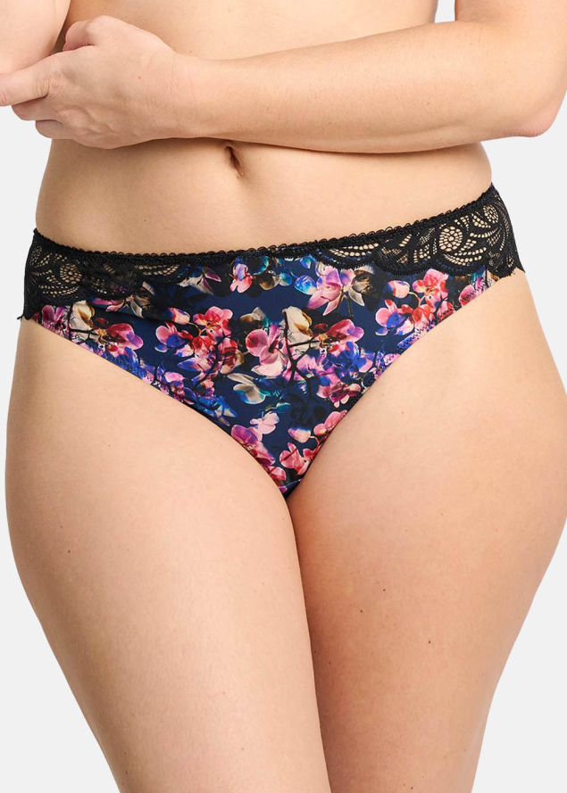 Tanga Sans Complexe Imprim Fleurs d\'Hiver