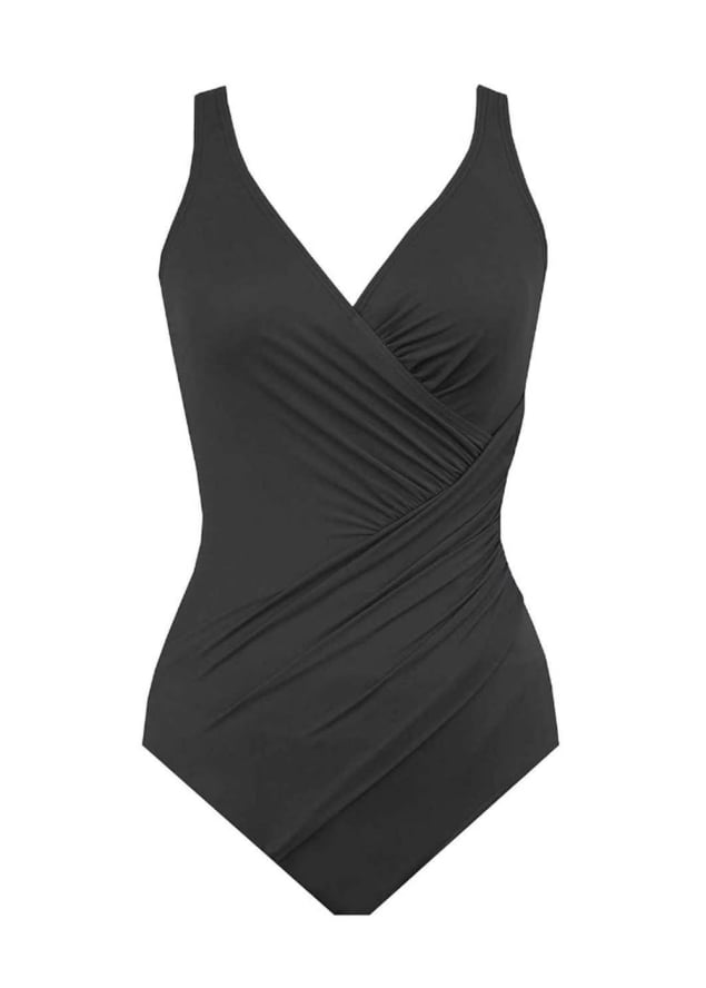 Maillot de Bain 1 Pice Bonnets Profonds Maillots de Bain Miraclesuit Noir