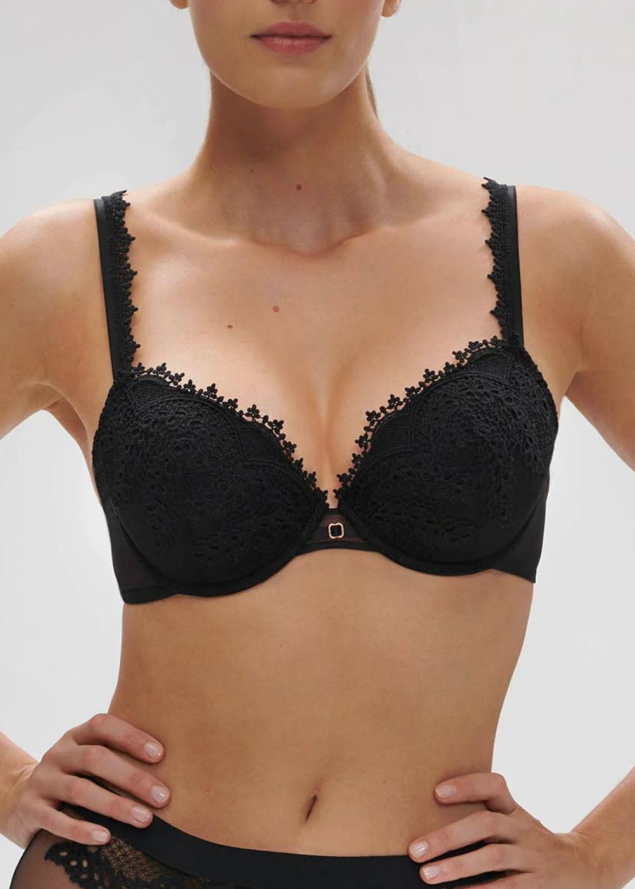 Soutien-gorge Push Up  Armatures Simone Prle Noir