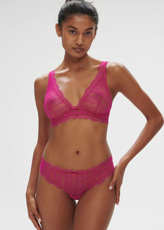 Soutien-gorge Triangle Sans Armatures Simone Prle Rose Hibiscus