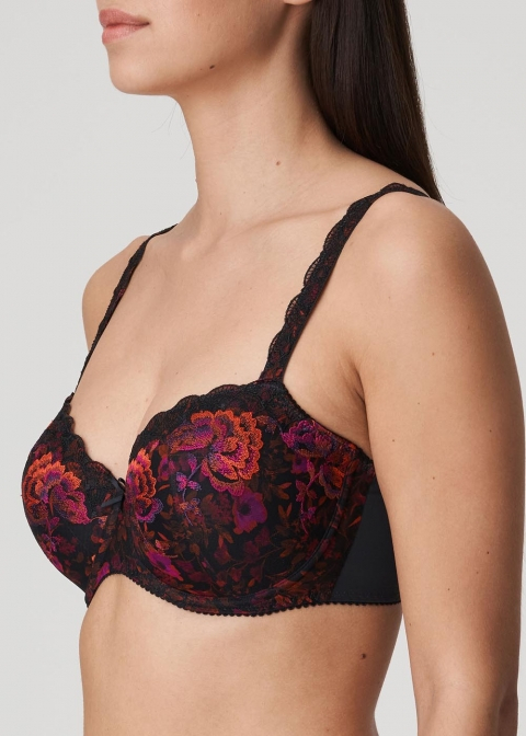 Soutien-gorge Rembourr Balconnet  Armatures Prima Donna Charbon