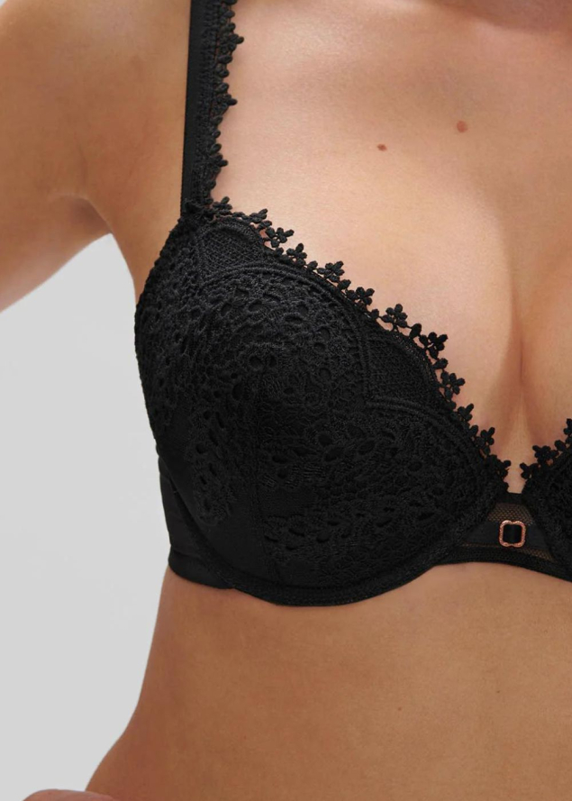 Soutien-gorge Push Up  Armatures Simone Prle Noir