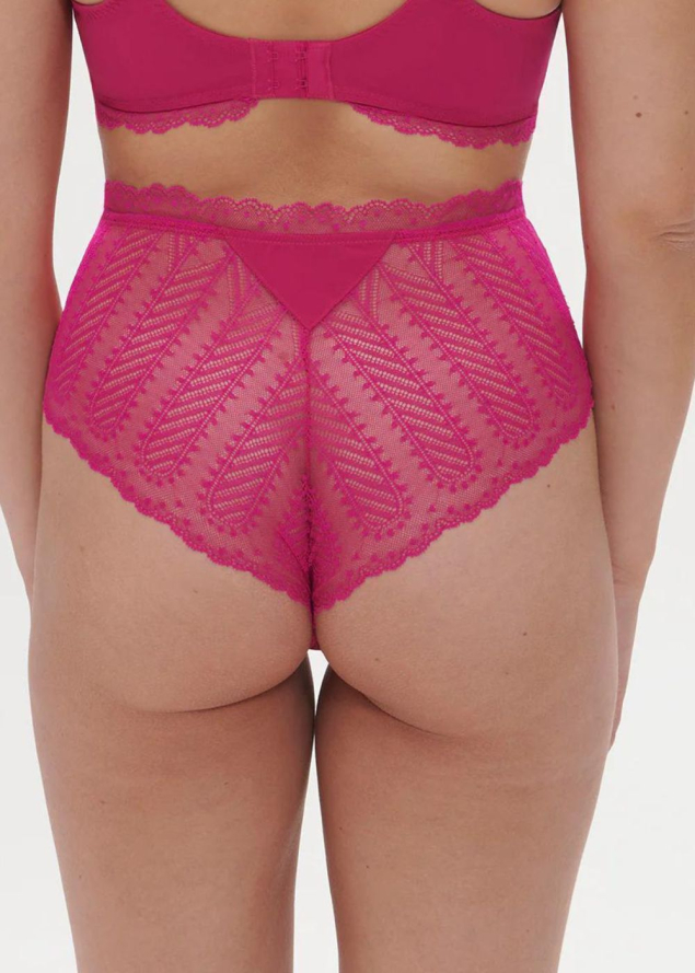 Culotte Haute Simone Prle Rose Hibiscus