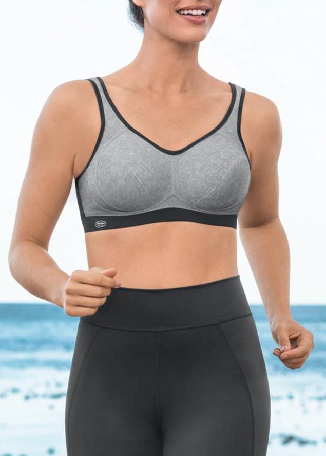 Soutien-gorge de Sport pour Prothses avec Fermeture  l'Arrire Anita Care  Gris Chin