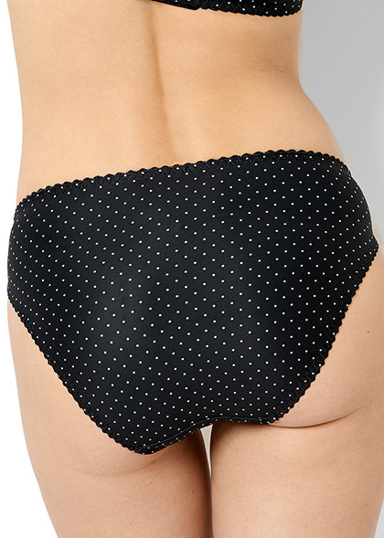 Slip Sans Complexe Pois Noir et Blanc