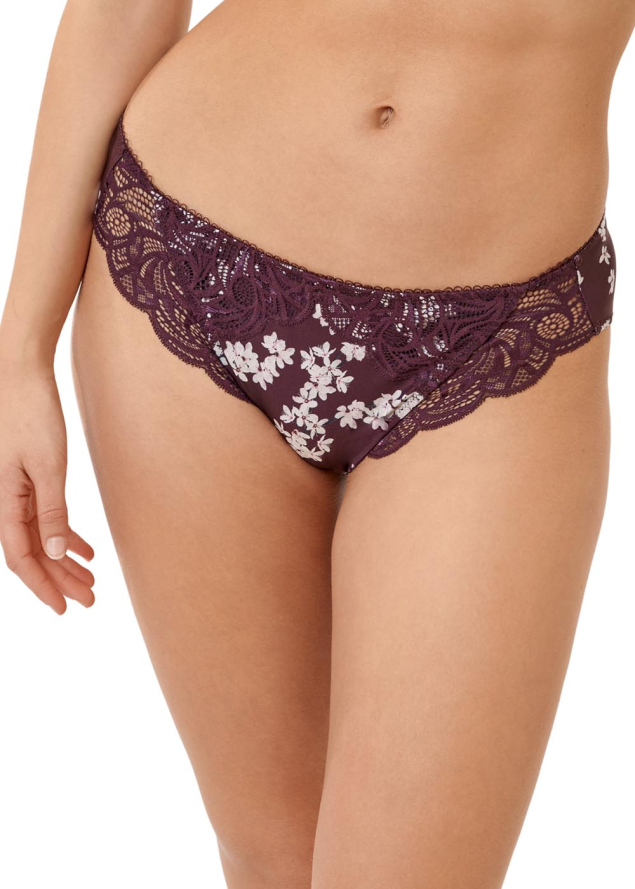 Slip Sans Complexe Fleurs de Cerisier Prune