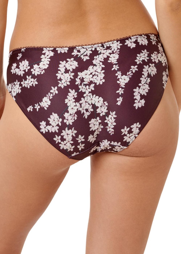 Slip Sans Complexe Fleurs de Cerisier Prune