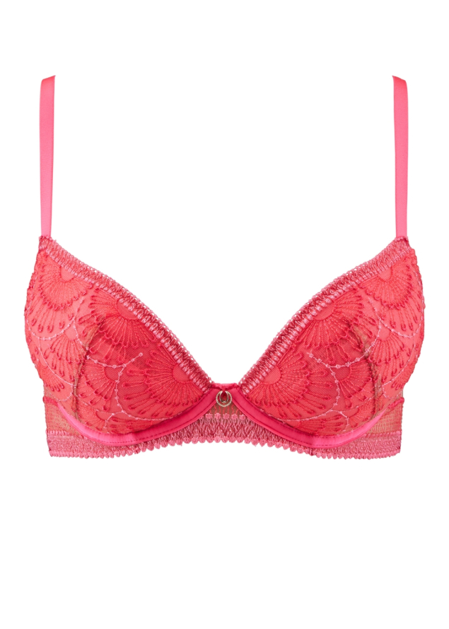 Soutien-gorge Push Up  Armatures Aubade Pink Flash