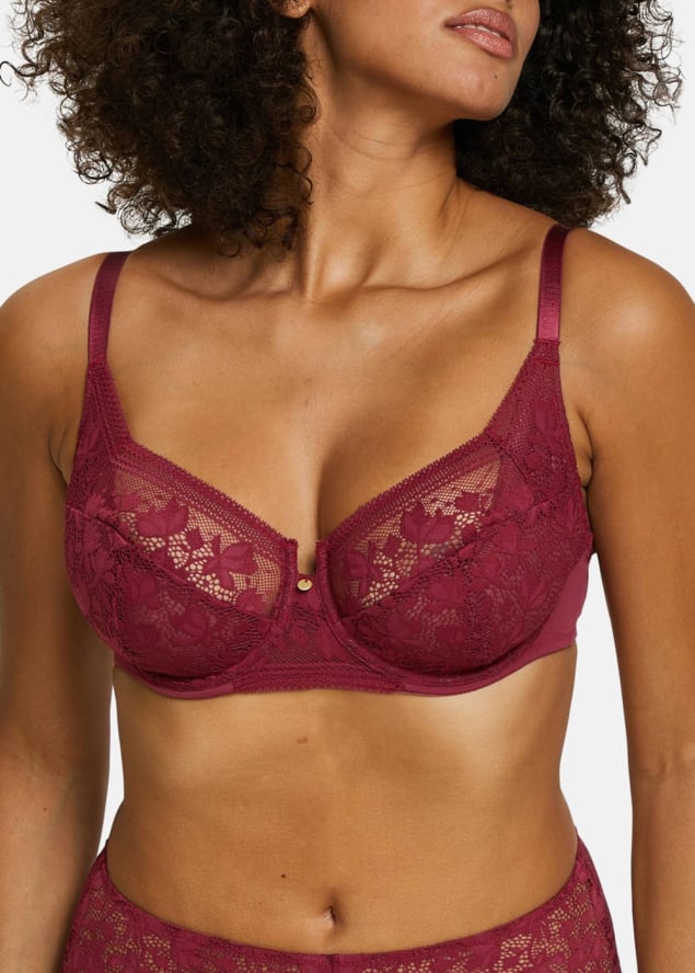 Soutien-gorge Embotant  Armatures Sans Complexe Rouge Rhododendron