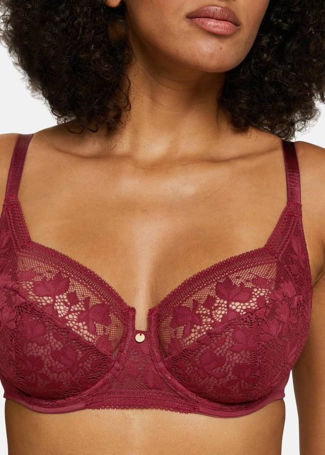 Soutien-gorge Embotant  Armatures Sans Complexe Rouge Rhododendron