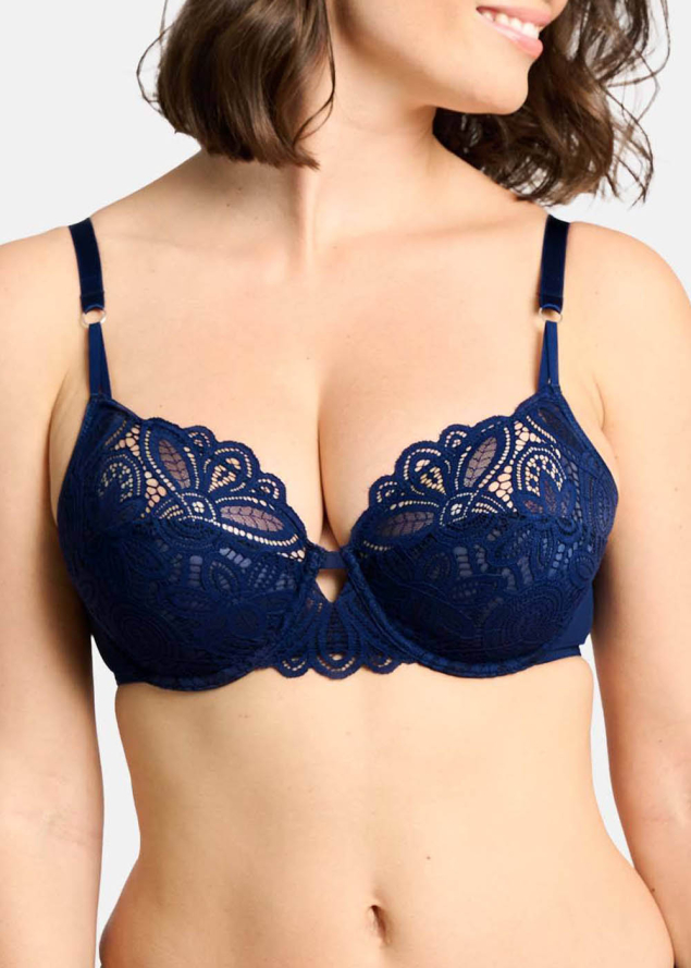 Soutien-gorge Corbeille  Armatures Sans Complexe Bleu Marine