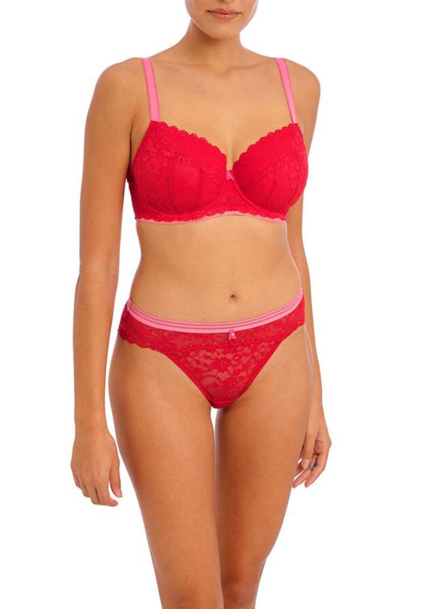 Soutien-gorge balconnet  coques Freya Chili Red