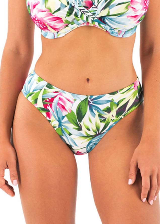 Bas de Bikini Taille Mi-haute Maillots de Bain Fantasie  White