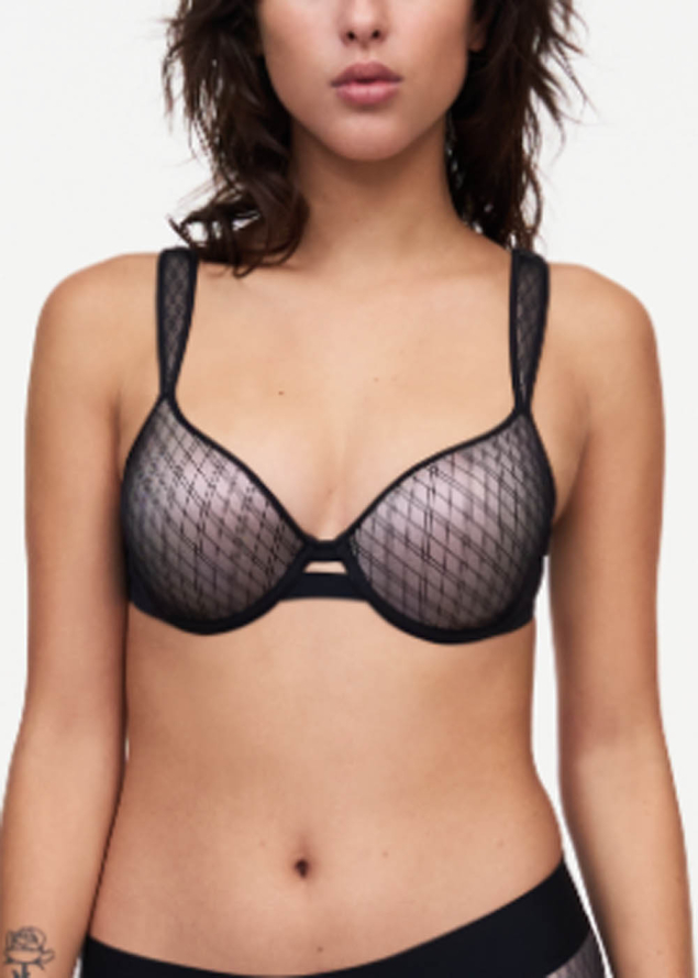 Soutien-gorge  Mmoire de Forme avec Coques et Armatures Chantelle Noir / Beige