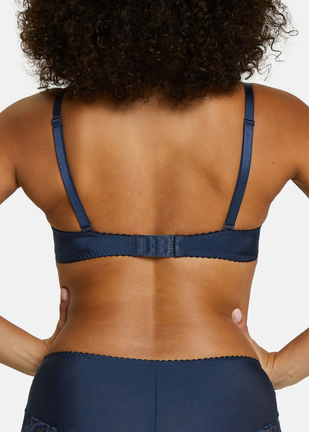 Soutien-gorge Embotant  Armatures Sans Complexe Bleu Marine