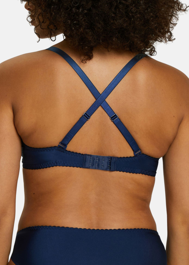 Soutien-gorge Embotant  Armatures Sans Complexe Bleu Marine