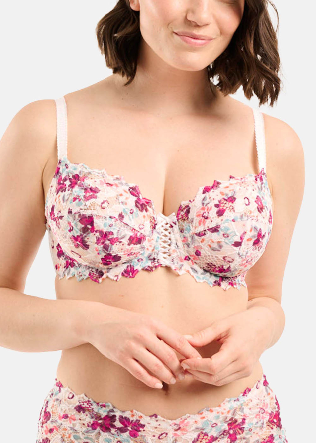 Soutien-gorge Classique Sans Complexe Imprim Fleurs Rouge Perse