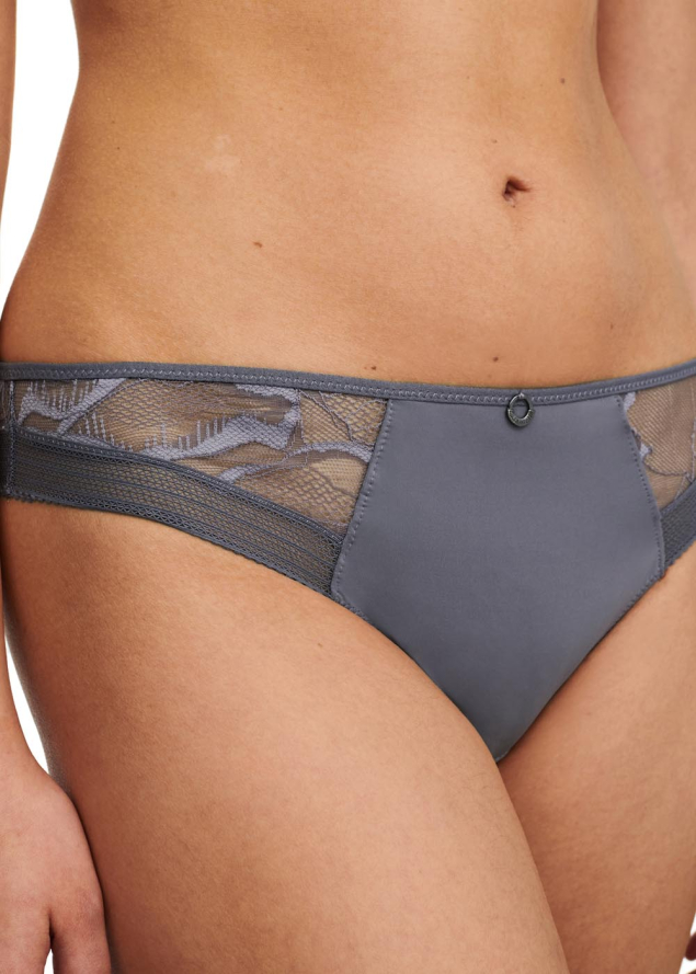 Tanga Chantelle Gris Ardoise